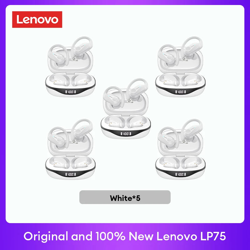 Original  LP75 TWS Bluetooth V5.3 Headphones Wireless LED Digital Display Earphones Noise Reduction Waterproof Headset New