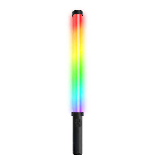 360 Degree RGB and White 19-Inch Wand LED Light; Black