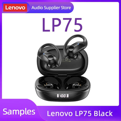 Original  LP75 TWS Bluetooth V5.3 Headphones Wireless LED Digital Display Earphones Noise Reduction Waterproof Headset New